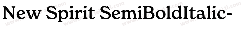 New Spirit SemiBoldItalic字体转换